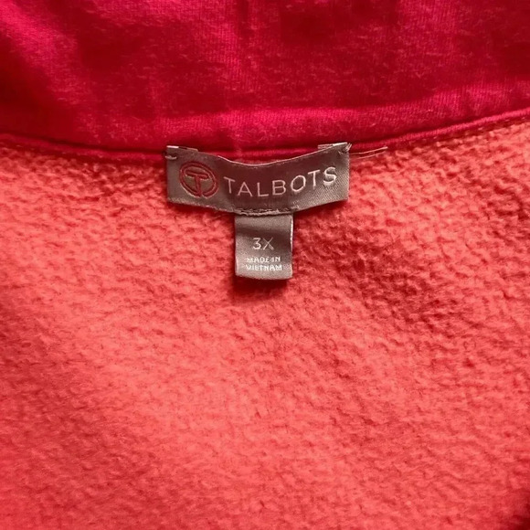 T By Talbots Womens 3x Full Zip Sweater Jacket Fleece Lined - Picture 3 of 5